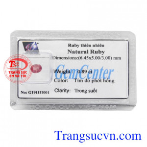 Đá Ruby ép vỉ là sản phầm được chế tác từ ruby thiên nhiên.