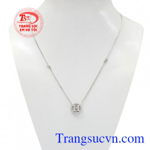 Dây chuyền nữ chữ H vàng trắng được nhập khẩu từ Korea chất lượng, xinh xắn.