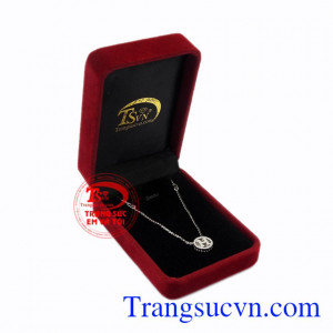 Dây chuyền nữ chữ H vàng trắng