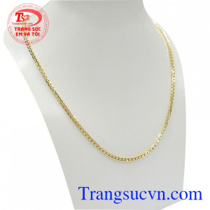 Dây chuyền nữ vàng tây sang trọng 10k nhập khẩu Italy kiểu dáng đẹp, chất lượng cao