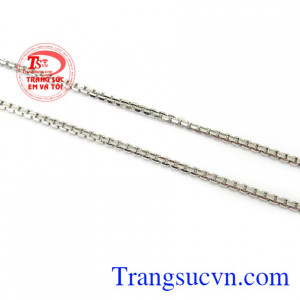 Dây chuyền vàng trắng thời thượng phù hợp nhiều trang phục và lứa tuổi khác nhau,Dây chuyền vàng trắng thời thượng