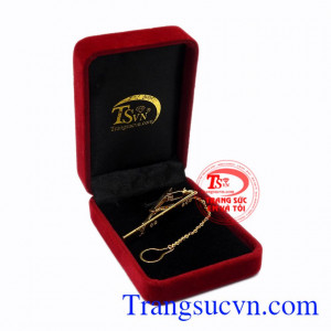 Kẹp caravat vàng sang trọng 14k 