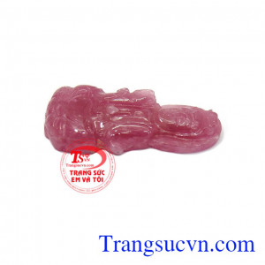 Mặt dây phật quan âm ruby