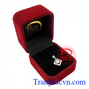 Sản phẩm được giao hàng toàn quốc, thanh toán an toàn,Mặt dây vàng trắng nữ tính