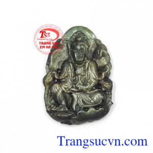 Mặt phật bà Sapphire hạnh phúc có giấy kiểm định đá quý đảm bảo chất lượng