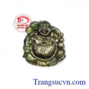 Mặt phật Di Lặc Sapphire sung túc được chế tác tỉ mỉ, màu sắc đẹp,chất lượng cao,Mặt phật Di Lặc Sapphire sung túc