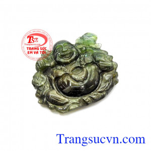 Phật Di Lặc, hay còn gọi là Phật cười, tượng trưng cho hạnh phúc, viên mãn,Mặt phật Di Lặc Sapphire tiền tài