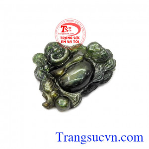Phật di lặc tượng trưng cho sự vui vẻ, bình an, may mắn,Mặt phật Di Lặc Sapphire trường thọ