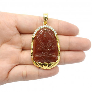 Hư Không Tạng Bồ Tát là biểu tượng cho sự từ bi, trí tuệ, giúp chủ nhân có thể tăng tiến phúc đức, trí tuệ, tiêu tai giải nạn,Mặt phật mã não tuổi Sửu - Dần