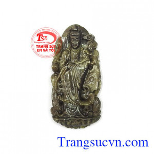 Mặt Quan Âm Sapphire an lành là biểu tượng mang lại bình an, may mắn và hạnh phúc cho người đeo