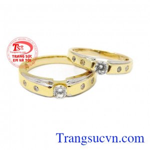 Nhẫn cưới vàng hạnh phúc bền lâu là sản phẩm được chế tác đẹp và tỉ mỉ từ vàng 14k,Nhẫn cưới vàng hạnh phúc bền lâu