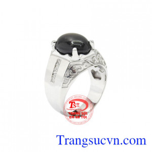 Nhẫn nam bạc Sapphire sao tinh tế sẽ là sản phẩm được nhiều phái mạnh mong chờ.