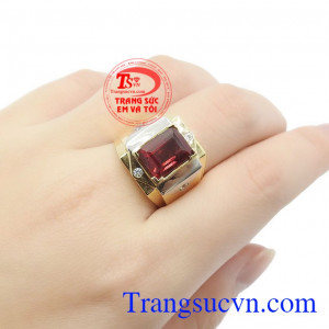 Đá Garnet còn cải thiện hệ miễn dịch cũng như tăng cường năng lượng cho bản thân, đặc biệt tốt cho những ai gặp vấn đề với xương khớp,Nhẫn nam Garnet mạnh mẽ