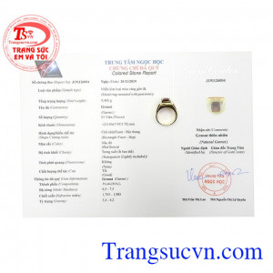 Thích hợp làm quà tặng cho người thân, bạn bè nhiều lứa tuổi khác nhau,Nhẫn nam Garnet mạnh mẽ