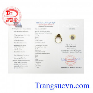 Thích hợp làm quà tặng cho người thân hoặc bạn bè,Nhẫn nam Garnet nam tính