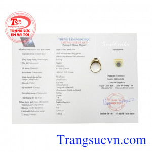 Thích hợp làm quà tặng cho người thân hoặc bạn bè,Nhẫn nam Sapphire thịnh vượng