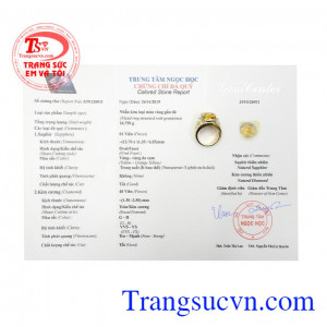 Thích hợp làm quà tặng cho người thân hoặc bạn bè,Nhẫn nam Sapphire vàng công danh