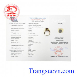 Sản phẩm thích hợp làm quà tặng cho người thân hoặc bạn bè,Nhẫn nam vàng Garnet đẹp