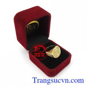 Nhẫn nam vàng tây công lý vàng 14k là món quà tuyệt vời cho người bạn yêu thương