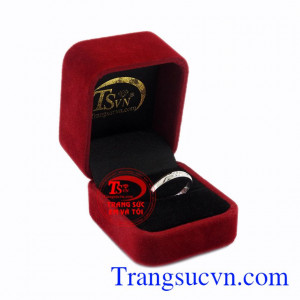 Nhẫn nam vàng trắng Forever