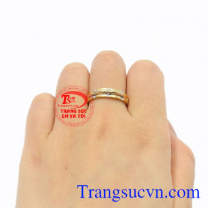 Nhẫn nữ vàng thanh thoát vàng 18k