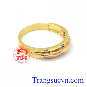 Nhẫn nữ vàng thanh thoát vàng 18k chất lượng, uy tín.