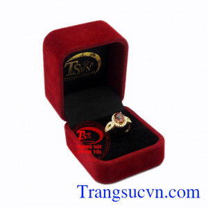 Nhẫn nữ vàng Tourmaline