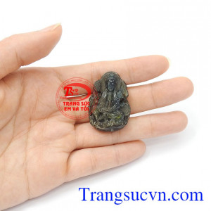 Phật Quan Âm Sapphire bình an bền đẹp, chất lượng, có giấy kiểm định kèm theo.