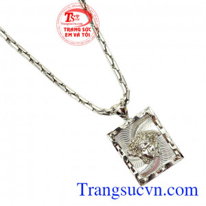 Thích hợp làm quà tặng cho người thân và bạn bè,Bộ dây chuyền nam vàng trắng 