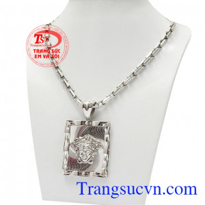 Sản phẩm đang được rất nhiều khách hàng nam ưa chuộng và lựa chọn,Bộ dây chuyền nam vàng trắng 