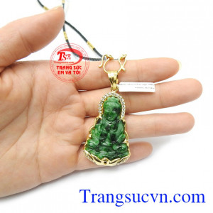 Bộ dây chuyền Quan Âm hạnh phúc thương hiệu bền đẹp, chất lượng, chế tác theo yêu cầu khách hàng.