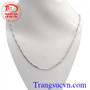 Dây chuyền vàng trắng 18k