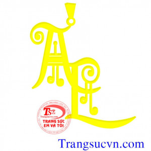Mặt dây chuyền chữ A & L Lồng vàng 18k 14k 12k đẹp cho bạn lựa chọn dành vàng thiết kế theo yêu cầu