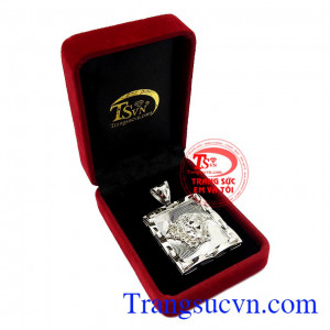 Thích hợp làm quà tặng cho người thân hoặc bạn bè,Mặt dây nam vàng trắng 