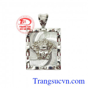 Mặt dây nam vàng trắng được chế tác tỉ mỉ, tinh xảo từ vàng 10k nhập khẩu từ Hàn Quốc,Mặt dây nam vàng trắng 