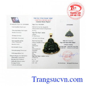 Mặt dây vàng Jadeite Phật Di Lặc
