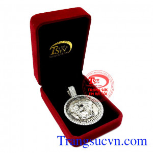 Thích hợp làm quà tặng cho người thân và bạn bè,Mặt dây vàng trắng nam cao cấp