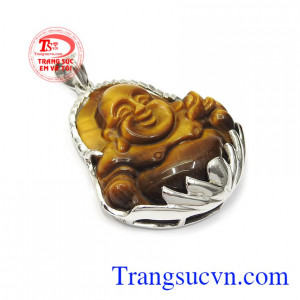 Mặt phật Di Lặc hưng thịnh đeo phù hợp nhiều loại loại dây chuyền và trang phục khác nhau