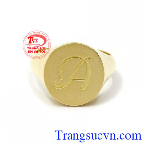 Nhẫn nam chữ A phong cách tôn lên sự lịch lãm, sang trọng, mạnh mẽ và thời trang