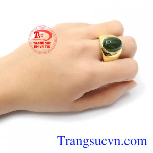 Nhẫn nam Nephrite may mắn bền đẹp, chất lượng, kiểu dáng thời trang