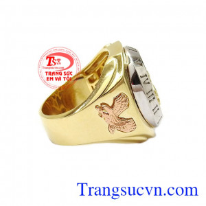 Sản phẩm với thiết kế mạnh mẽ và thời trang làm toát lên vẻ thanh lịch cho chủ sở hữu,Nhẫn nam Rồng vàng nhập khẩu