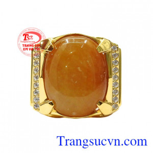 Nhẫn nam vàng Sapphire danh vọng bảo hành 12 tháng. 