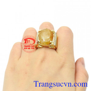 Nhẫn nam vàng Sapphire danh vọng