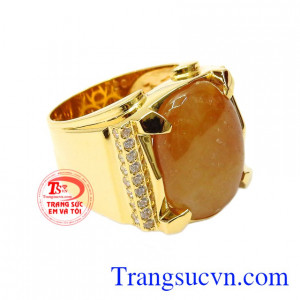 Nhẫn nam vàng Sapphire danh vọng chất lượng.