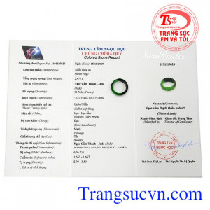 Nhẫn ngọc cẩm thạch thích hợp làm quà tặng cho người thân và bạn bè. Nhẫn ngọc cẩm thạch thiên nhiên tài lộc