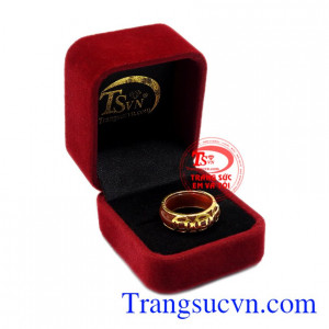 Nhẫn ngọc mã não kim tiền