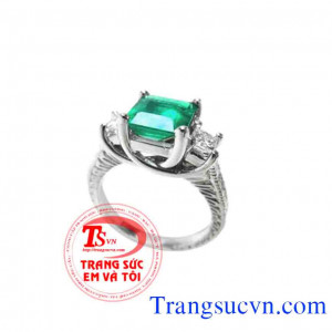 Nhẫn nữ vàng tây gắn đá