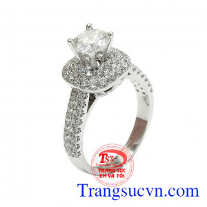 Nhẫn nữ vàng trắng cao cấp được thiết kế tinh xảo và sang trọng,Nhẫn nữ vàng trắng cao cấp