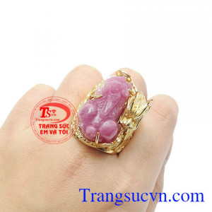 Bảo hành uy tín, giao hàng trên toàn quốc. Nhẫn rồng vàng tỳ hưu đẹp