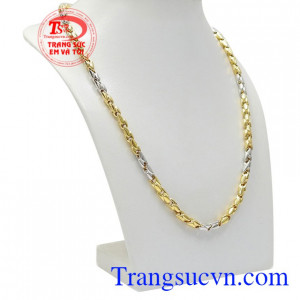 Dây chuyền nam vàng phát lộc vàng mang lại vẻ nam tính, mạnh mẽ cho nam giới.